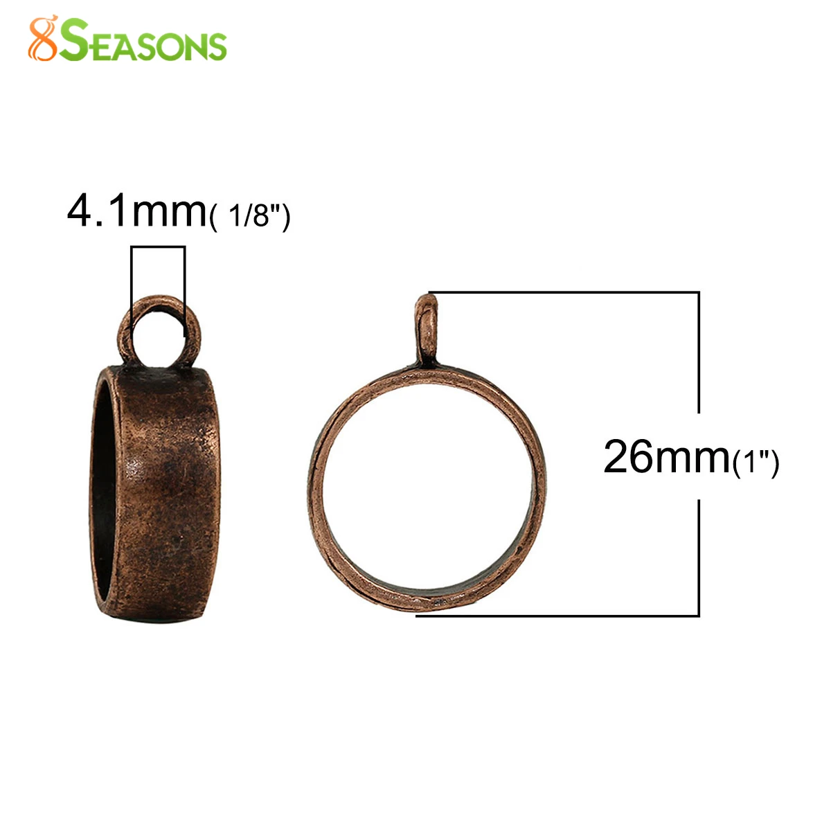 8 сезонов цинковый сплав с открытой спиной ободок подвески для смолы круглая