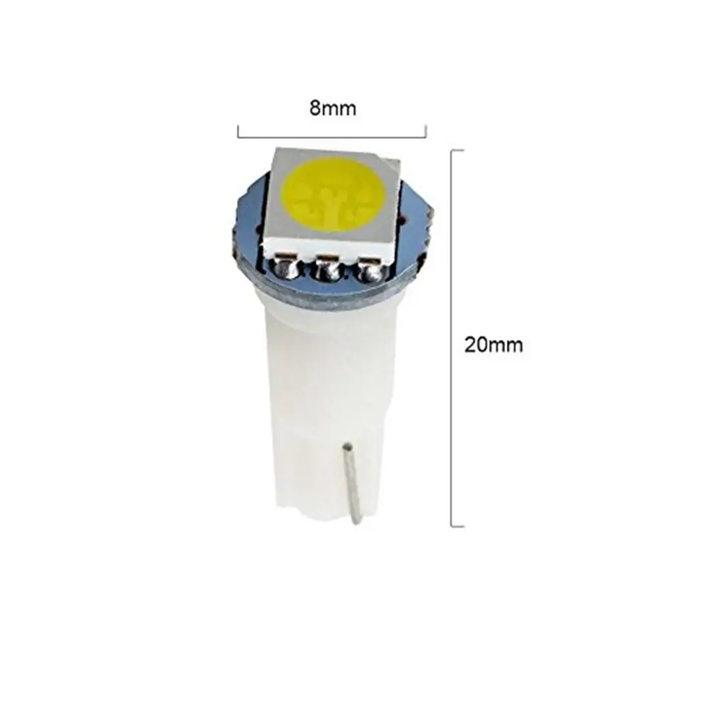 DIN 10X T5 5050 1SMD 12V автомобильные лампы освещения приборов Авто Клин светильник Led для приборной панели Калибровочные лампы белый красный синий зеленый желтый
