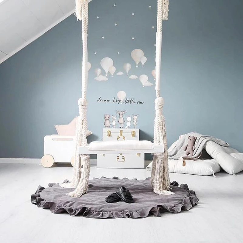 Хлопок детская игровая Коврики Tapis Enfant играть Коврики для новорожденных Ковры тренажерный зал Игрушечные лошадки деко chambre Enfants Nordique для ребенка игры круглый