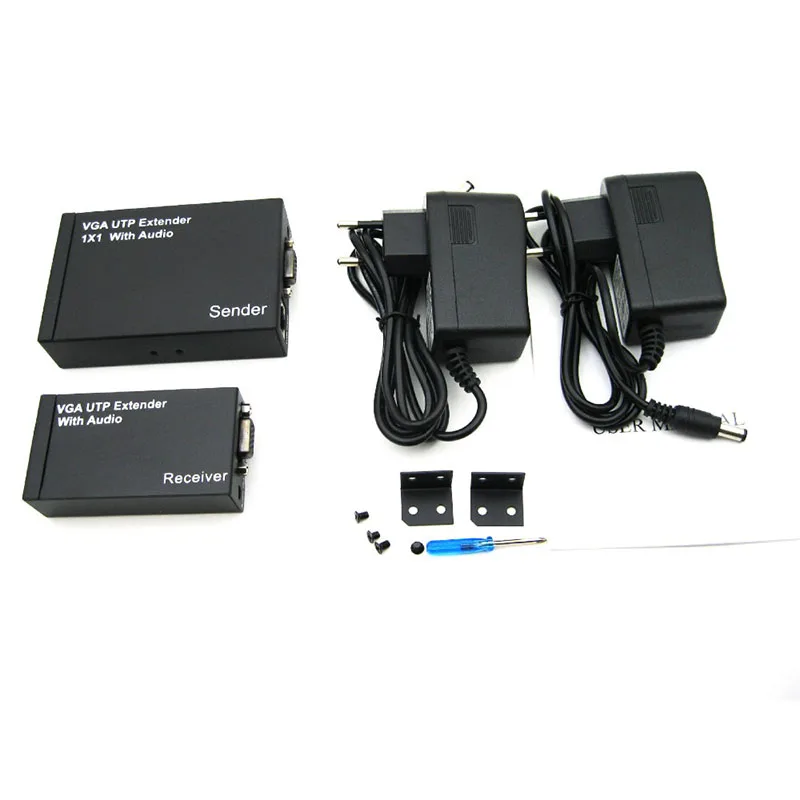 Разветвитель VGA UTP 1x1 с аудио вверх Cat5/6 до 300 м разветвитель ресивер поддержка