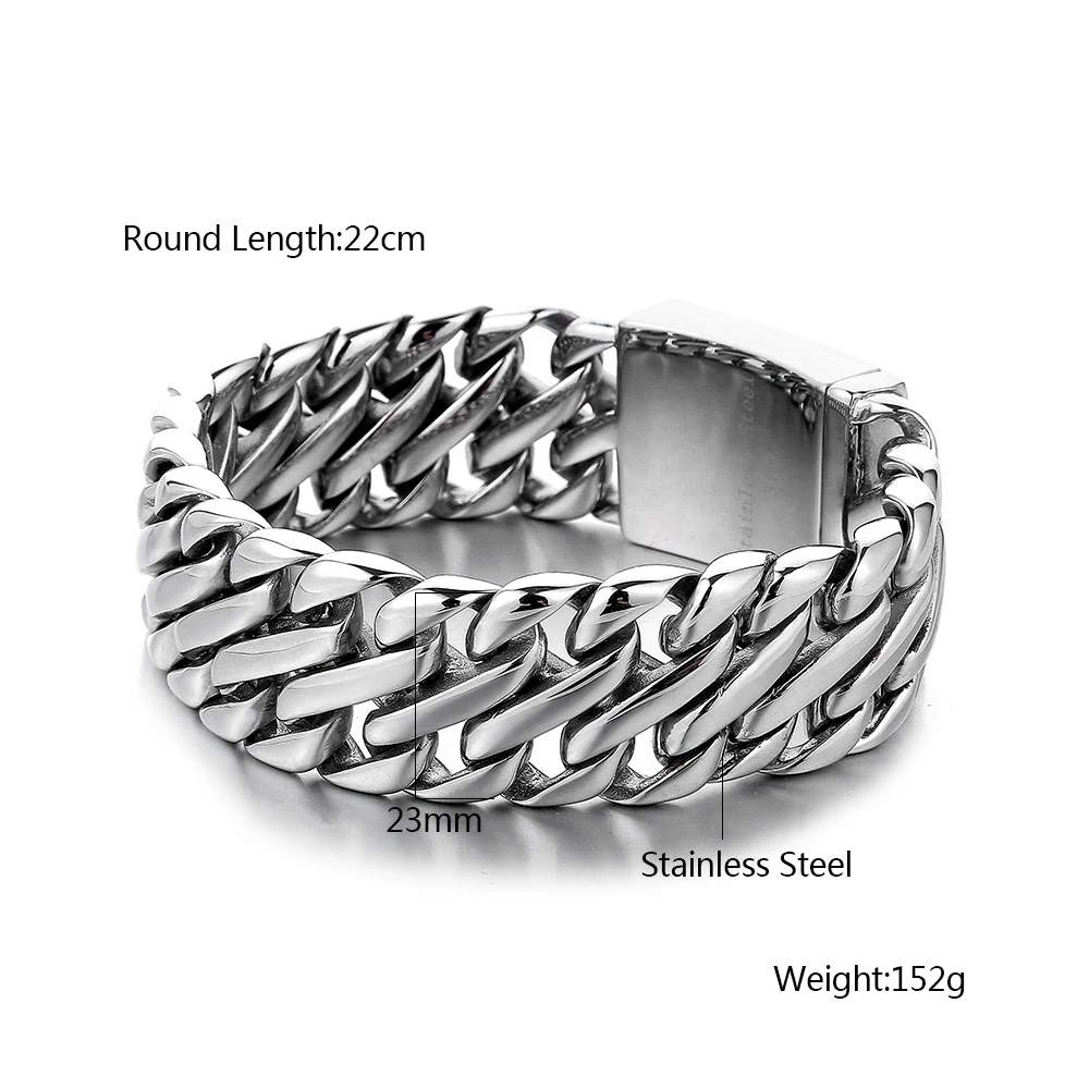 Браслет Будда с логотипом мужской двойная цепь из кубинской панцирной цепи