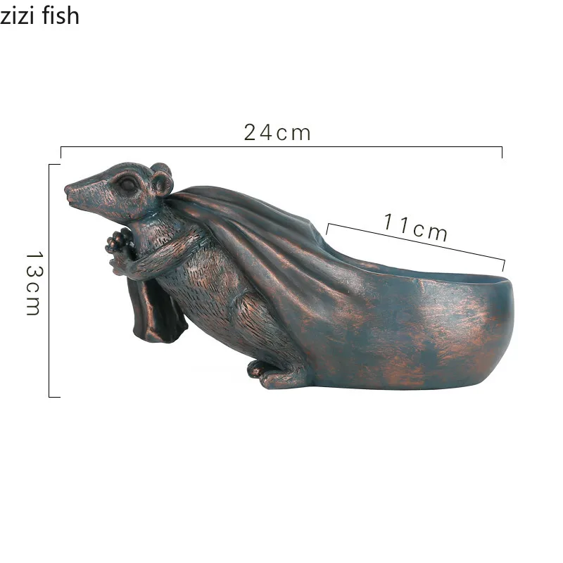 Creative Animal Modeling Resin Adornment Home Desktop Office Decoration Small Ornaments Storage | Дом и сад