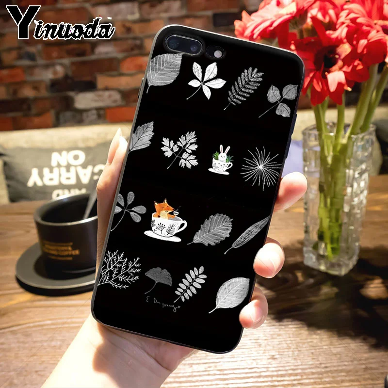 Yinuoda лиса в осенние листья лес Diy роскошный защитный чехол для телефона для iPhone 7plus 6S 7 8 8Plus X XS XR XS MAX 5 Чехол