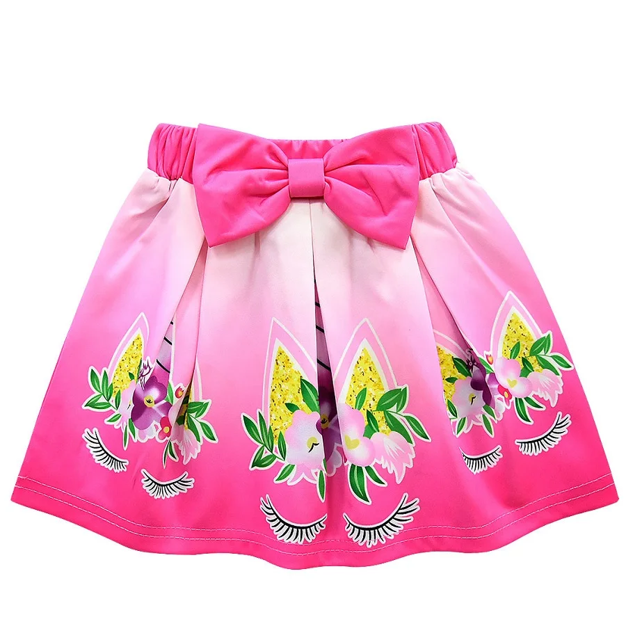 3524 Skirt Одежда с единорогом; вечерние платья для маленьких девочек на свадьбу; модные детские комплекты летней одежды для подростков; одежда для малышей; детские шорты - Цвет: 3524 Skirt