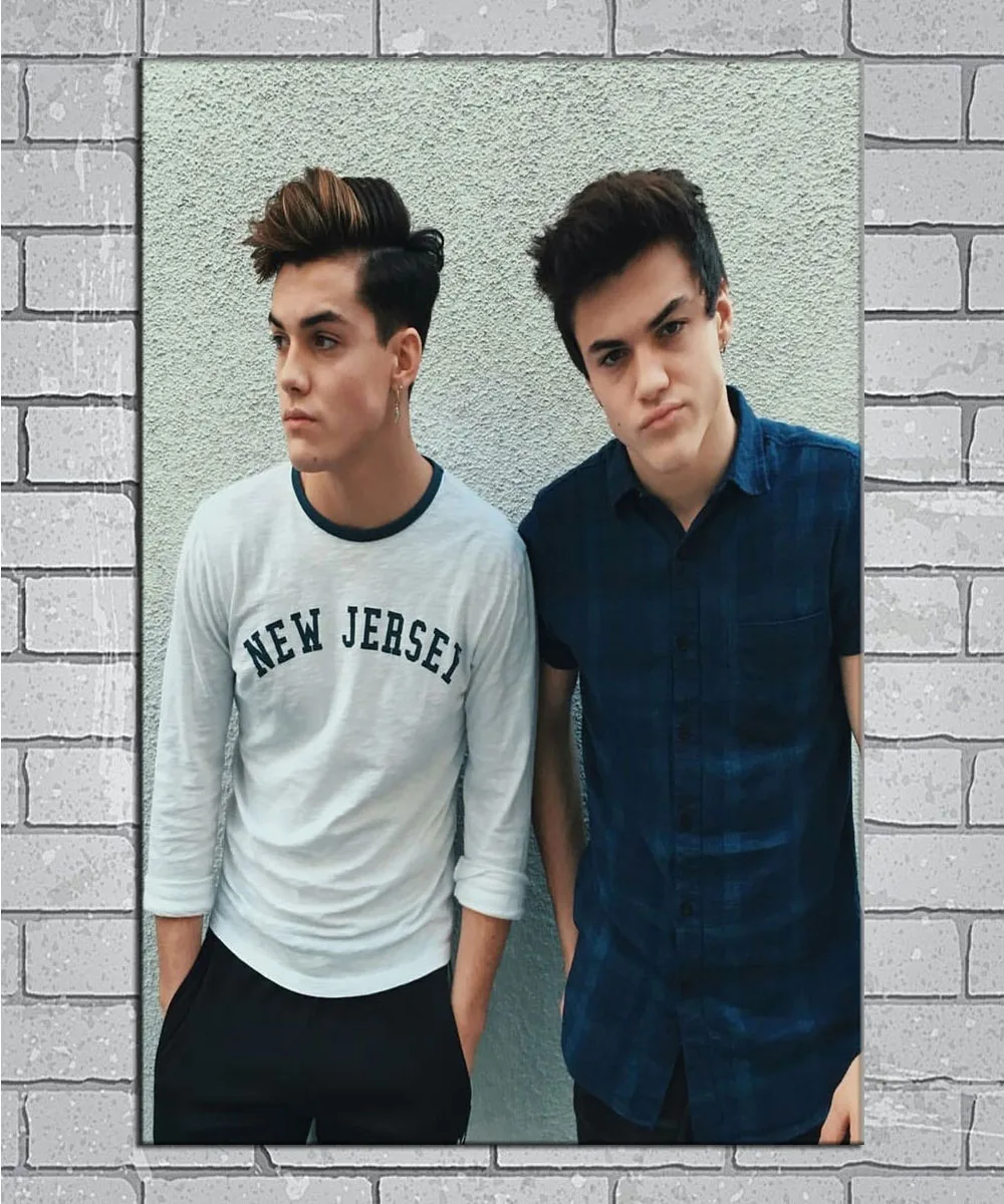 Dolan Twins музыкальная группа певец звезда светильник лый холст пользовательский