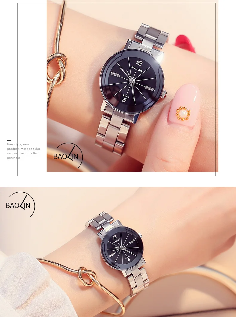 Men's Stainless Steel Watch simple luxury brand couple quartz watch waterproof ladies dress watch relogio feminino