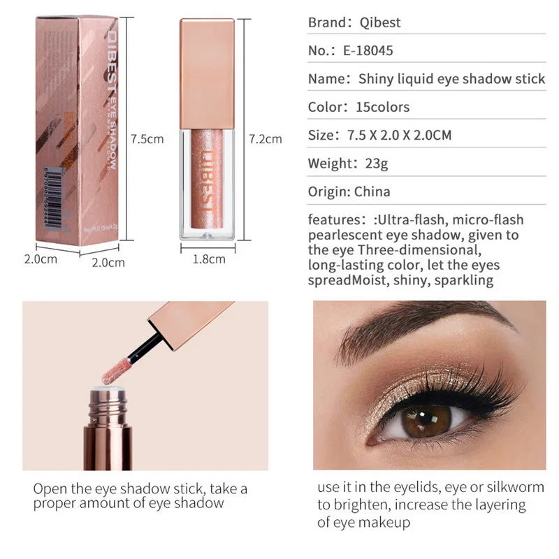 Qibest металлик Алмаз для выделения теней глаз блеcтящие тени век макияжа Тени набор
