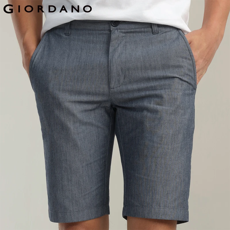 Джордано Для мужчин Твиловые шорты Повседневное бермуды Masculina Slim Fit Короткие