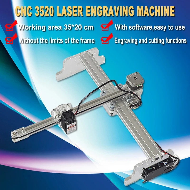 DIY CNC 3520 машина лазерная гравировка машина древесины маршрутизатор мини машина для маркировки Однорычажный станок