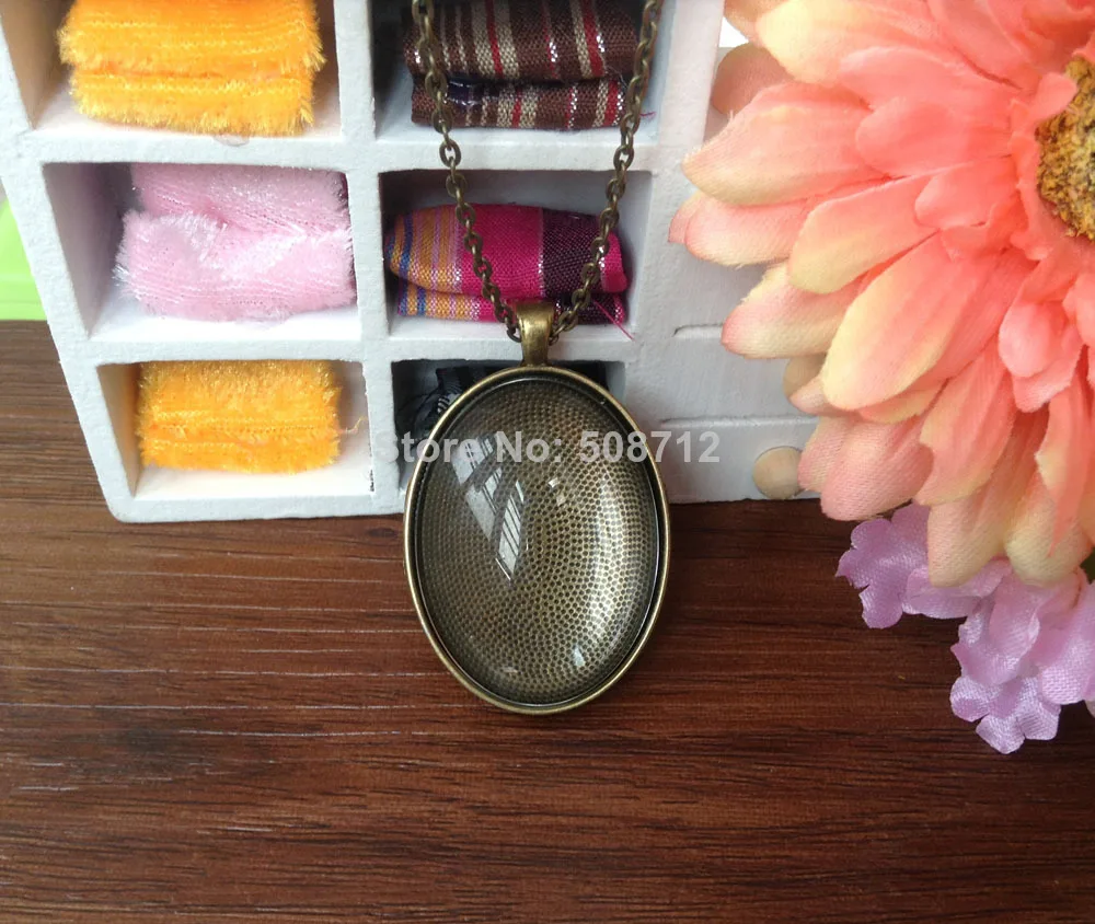 30 комплектов медная овальная подвеска заготовки лотков 30x40 мм подходящие