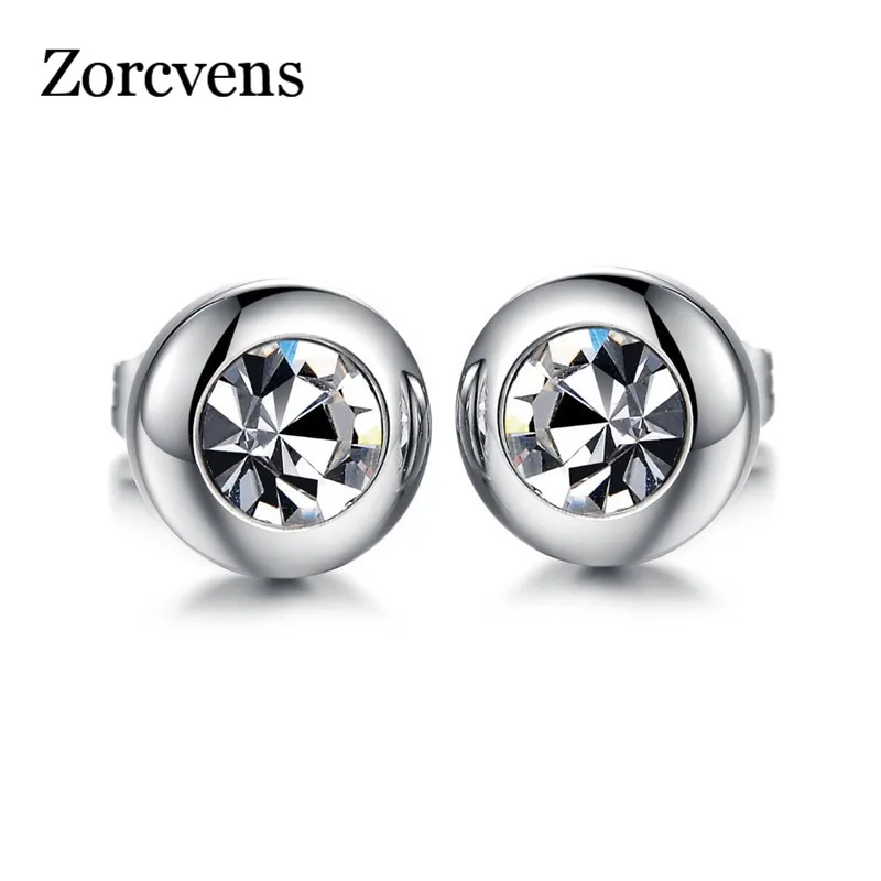 ZORCVENS новые модные циркониевые Кристальные серьги для мужчин ювелирные изделия
