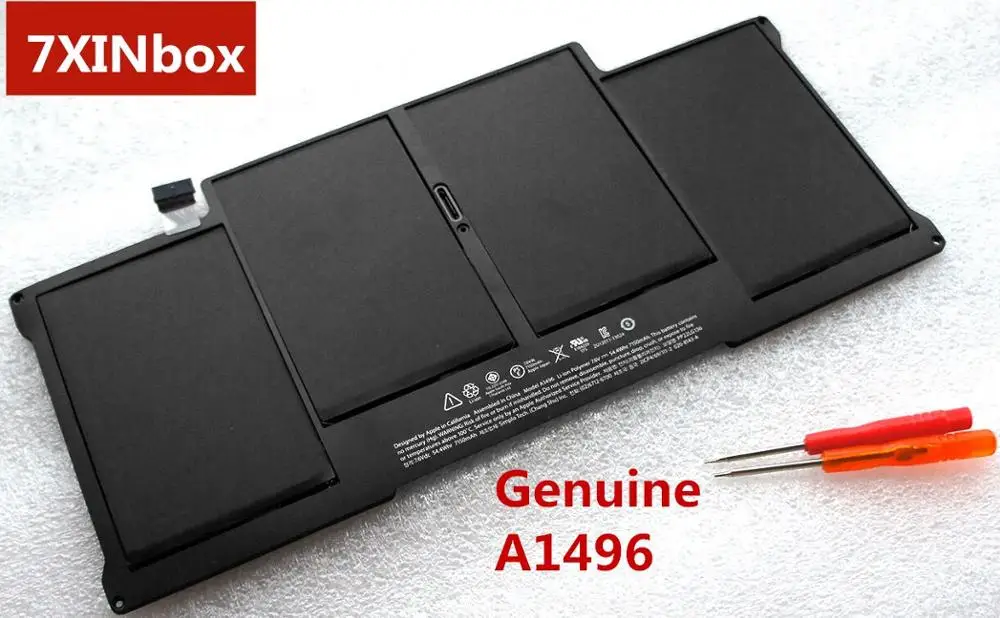 7XINbox7.6v 54.4Wh Подлинная A1496 батарея для ноутбука Apple MacBook Air 13 &quotA1466 2013 2014 MD760