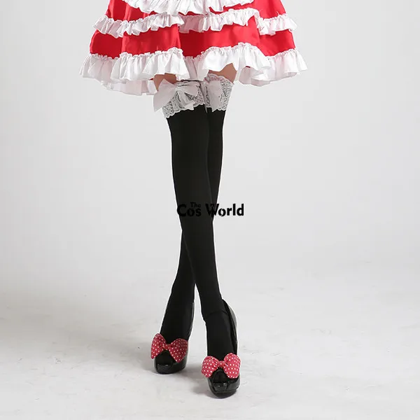 Лолита бантом кружева над коленом Длинные чулки носки Thighhighs для платье горничной маскарадные костюмы