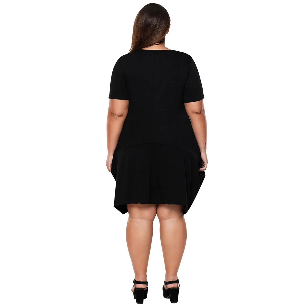 TSRDUG Women'S Dress Summer Big Sizes Elegant Casual 2018 Plus Size Festa Party Red Black Dresses B781 | Женская одежда
