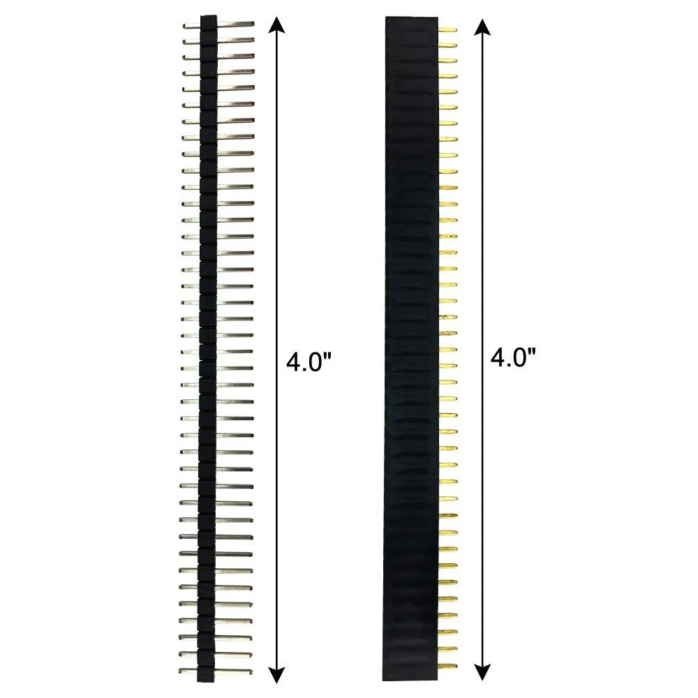 20 шт/10 пар 40 Pin 1x40 Однорядный мужской и женский 2 54 поломки штыря PCB JST разъем полосы