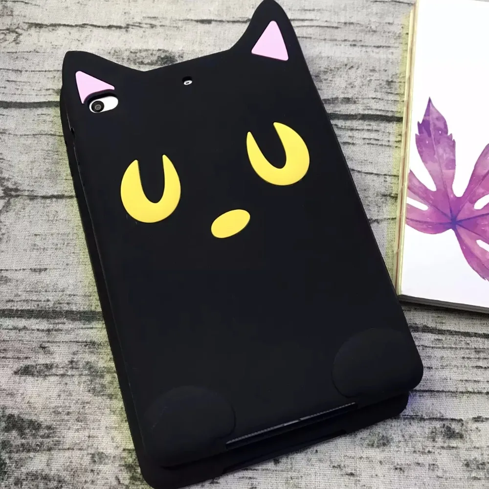 Мягкий силиконовый чехол для Apple iPad 2 3 4 5 6 / Air1 /mini с 3d изображением мультяшных