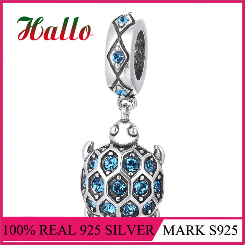 Fit бренд Шарм браслет Azul черепаха кулон с подвеской 925 пробы серебряные подвески Ювелирное Украшение Berloque