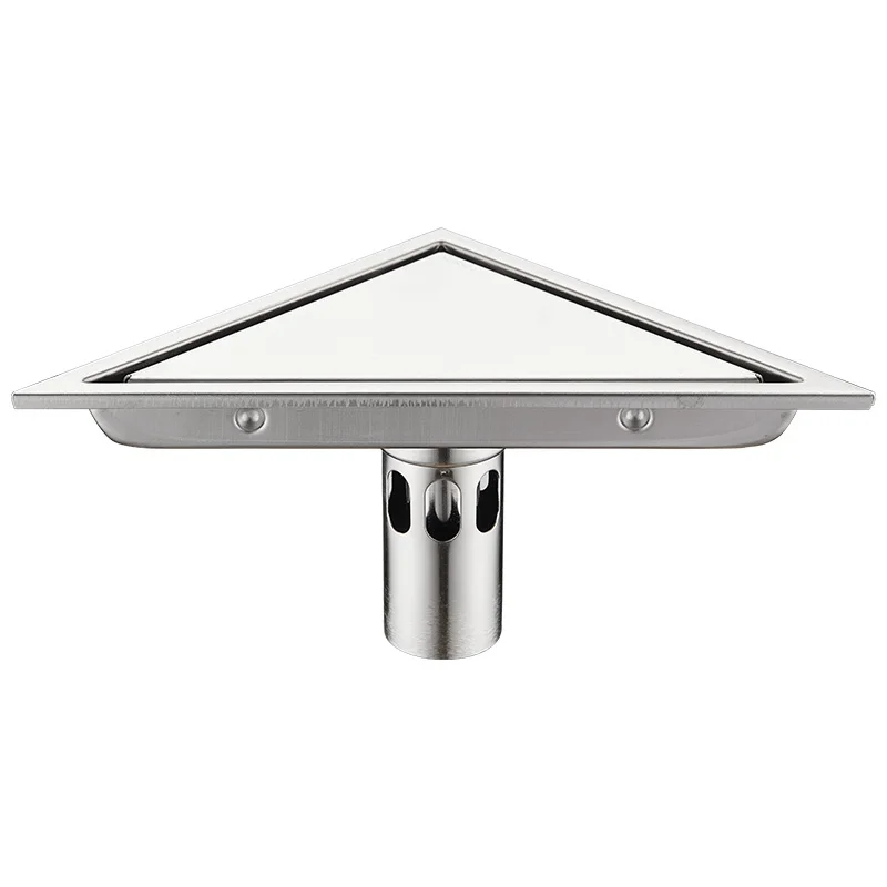 

Hidden Type Triangle Tile Insert Floor Waste Grates Shower Drain 304 Stainless Steel Floor Drain 232*117mm Bathroom Shower Drain
