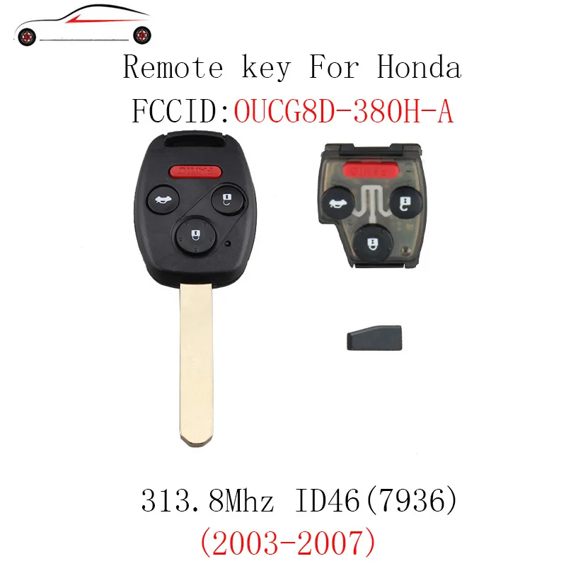 GORBIN 4 кнопки 313 8 МГц Автомобильный Дистанционный ключ без ключа для Honda Accord 2003 2004