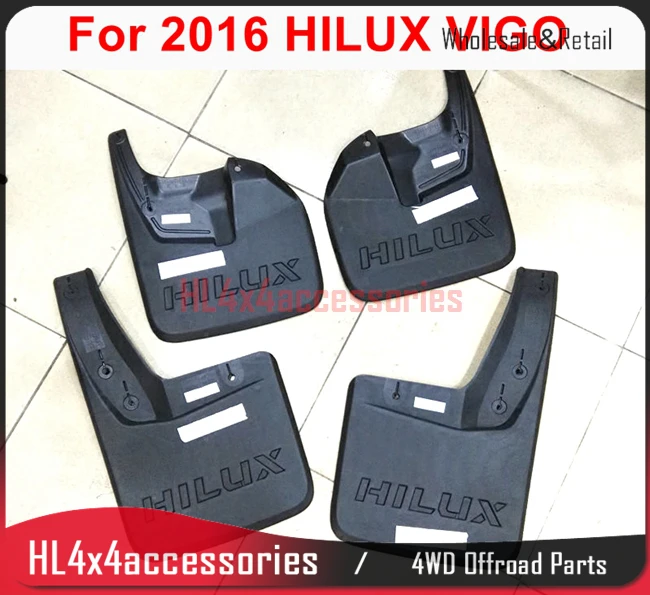 

4pcs/set for TOYOTA HILUX VIGO REVO fender flare mudguard 2009+ Mudflap car trim splash guard mudapron dirtboard 4x4 hilux parts
