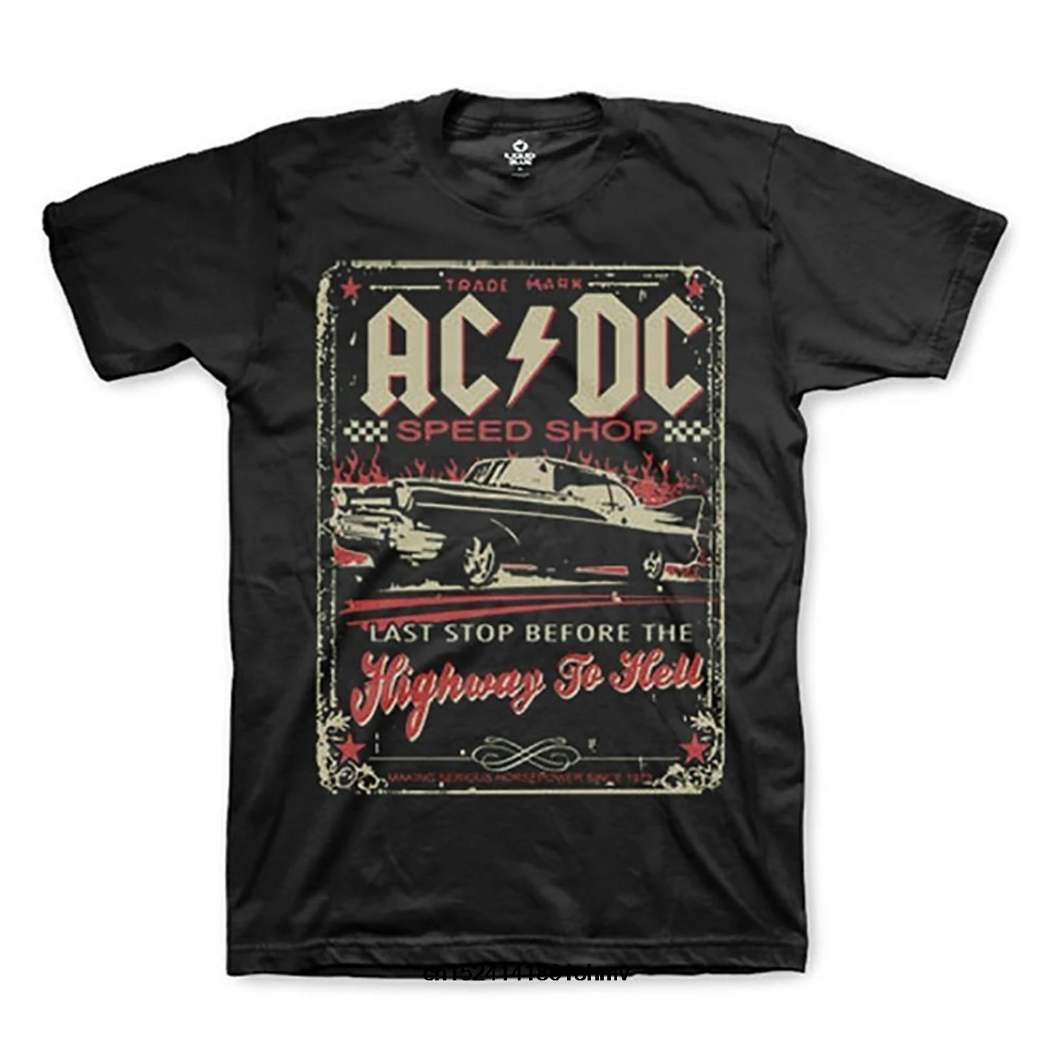 Забавная Мужская футболка белые футболки черная AC_DC speed Shop Highway To Hell | одежда