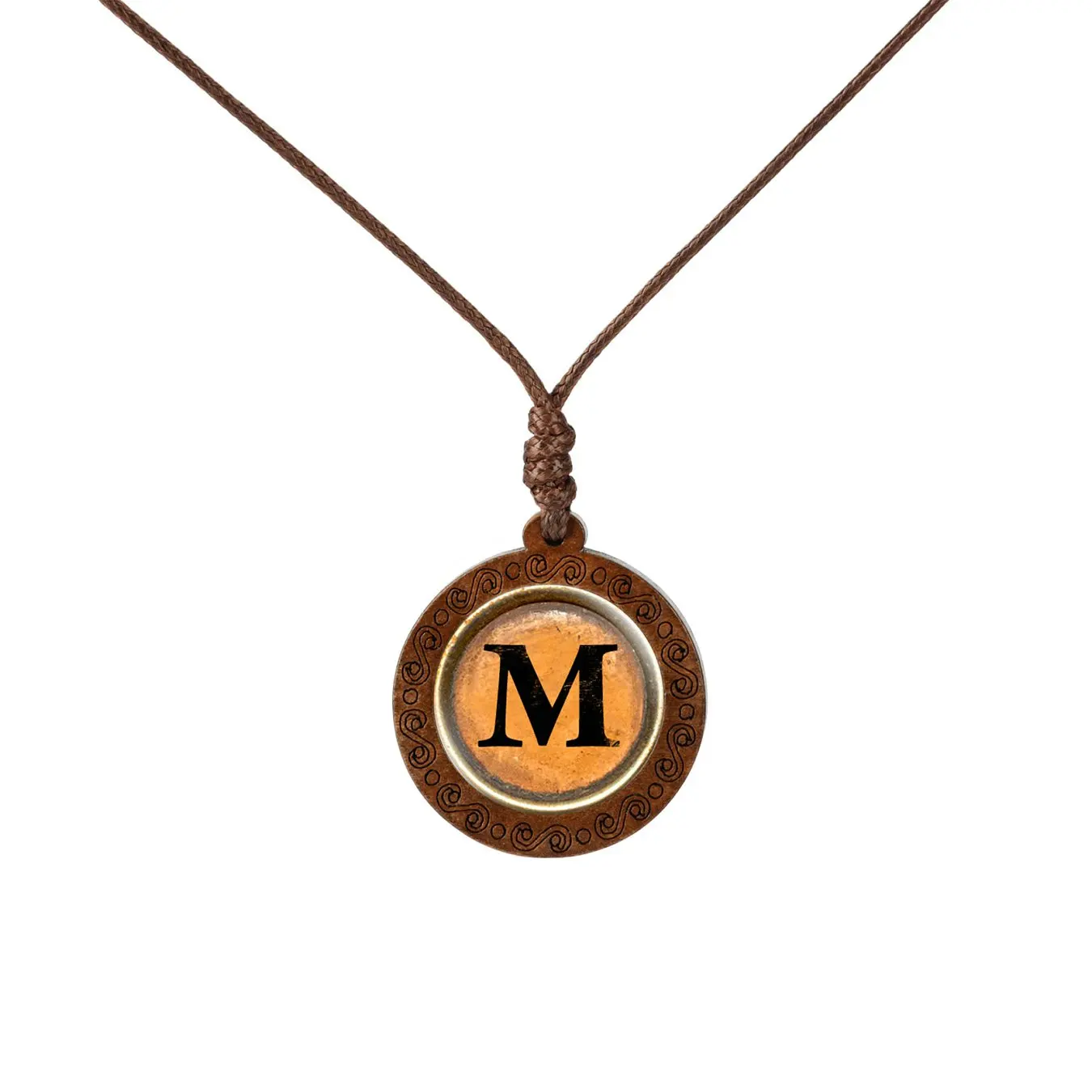 2019 New Arrival Glass Cabochon Letters Necklace Alphabets Wood Pendant Name Initial Men Women Fashion Jewelry | Украшения и
