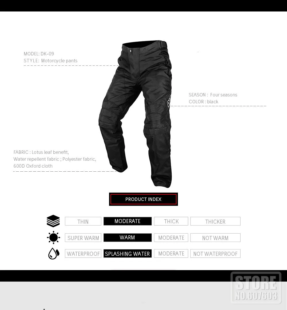DUHAN мотоциклетные мужские мото брюки мотоциклетные брюки Pantalon Moto Ткань Оксфорд эндуро гоночные брюки-шаровары