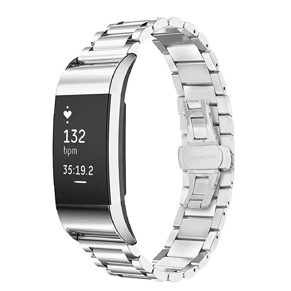 

Stainless Steel Metal Wrist Strap bands for Fitbit Charge2 Replacement Wirstband for Fit Bit Charge 2 Smartwatch Accessories