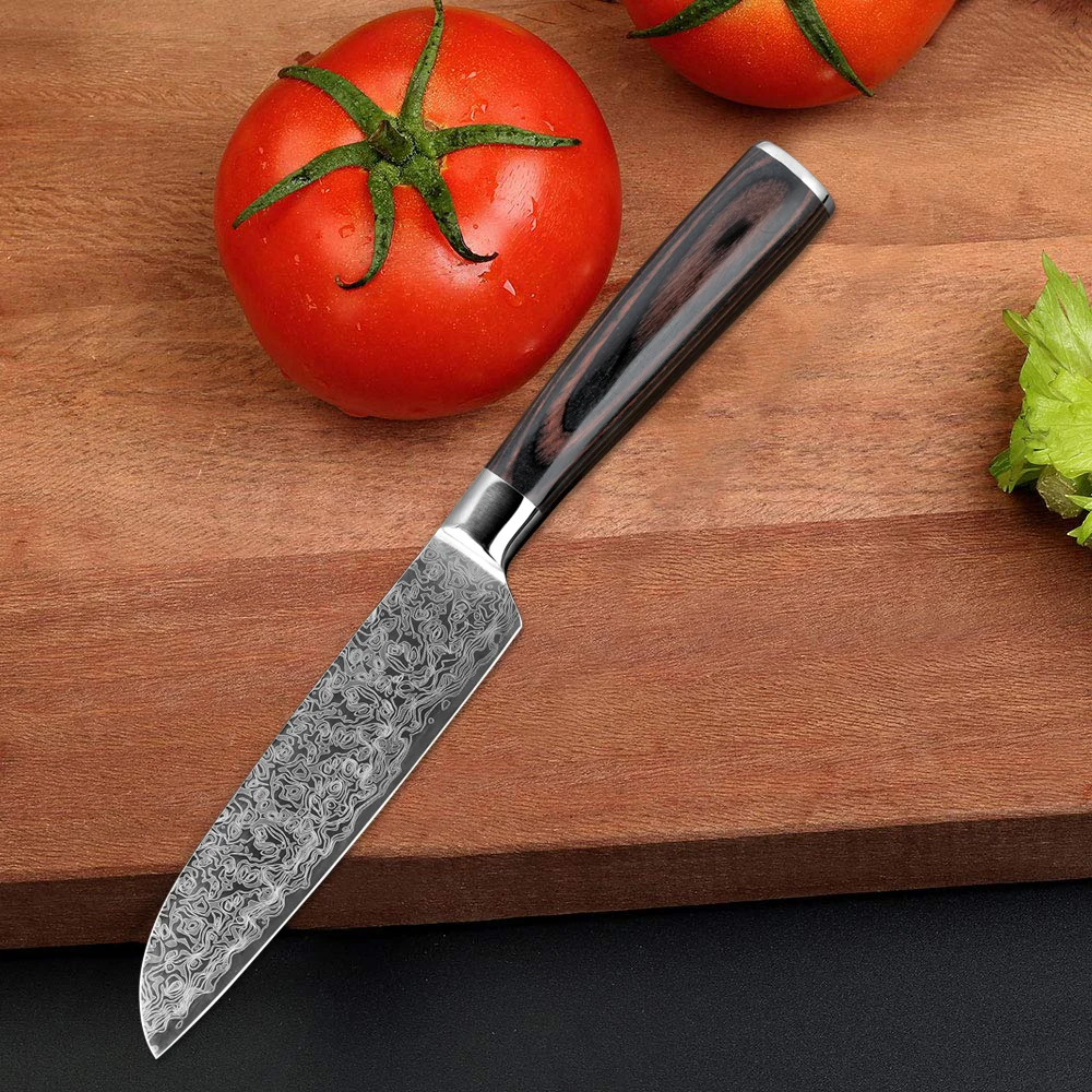 Самая низкая цена " дюймовый универсальный кухонный нож knfie имитация японской дамасской стали филейные ножи Santoku Кливер нож для очистки овощей подарок