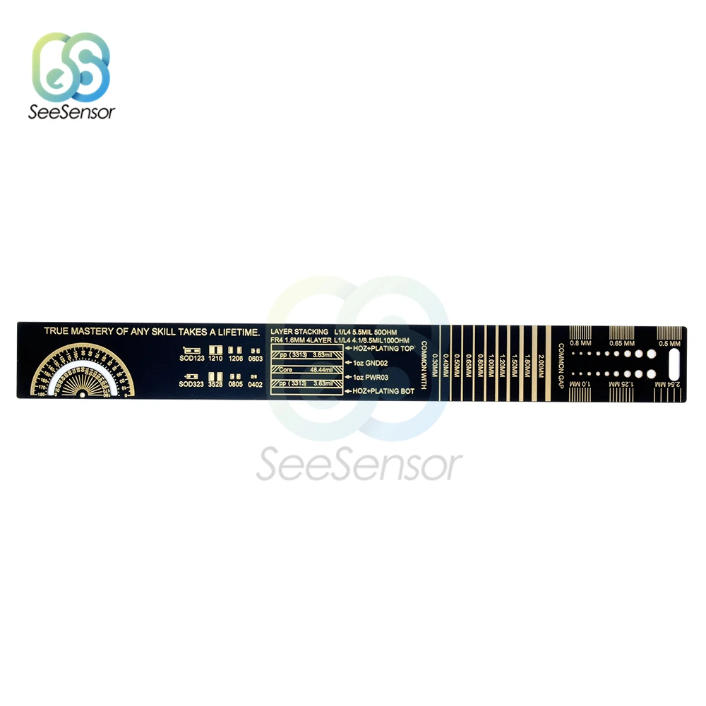 Линейка PCB 25 см 10 дюймов для электронных инженеров измерительный инструмент
