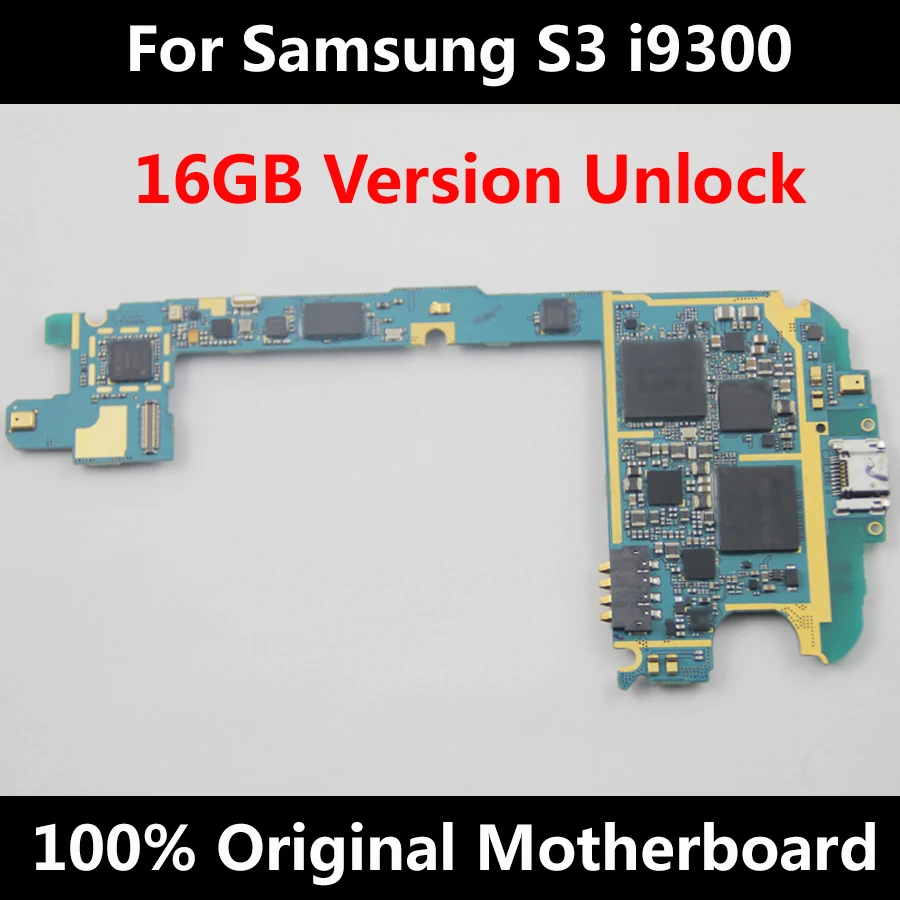Для оригинальных samsung Galaxy S3 i9300 материнская плата 16 ГБ полная разблокированная материнская плата с чипами ОС Android системная материнская плата