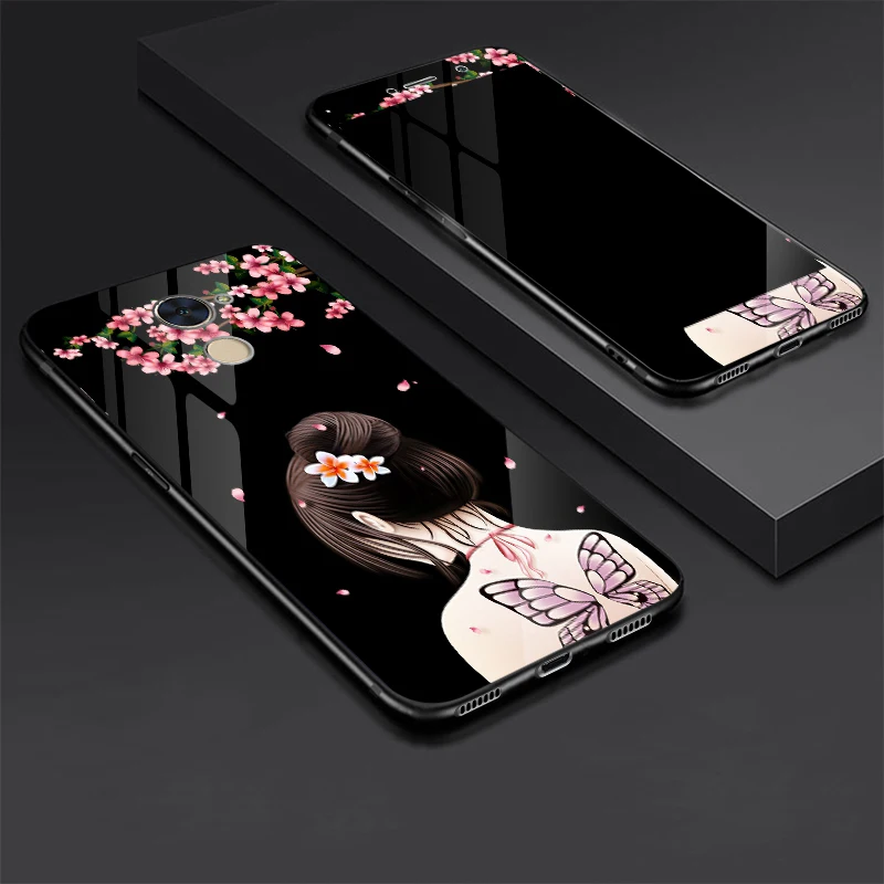 Для Huawei Y7 Prime Enjoy 7 Plus чехол из закаленного стекла + Закаленное стекло Защитная