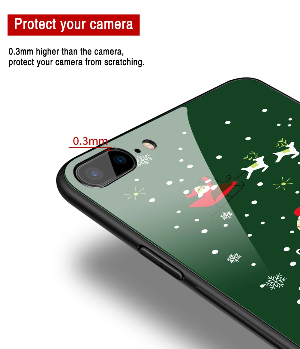 Чехол Finder для рождественских iPhone XS, чехол, новогодний олень, закаленное стекло, задняя крышка, 7 Plus, чехол для iPhone 6, 6s, 7, 8 Plus, XS Max, XR X