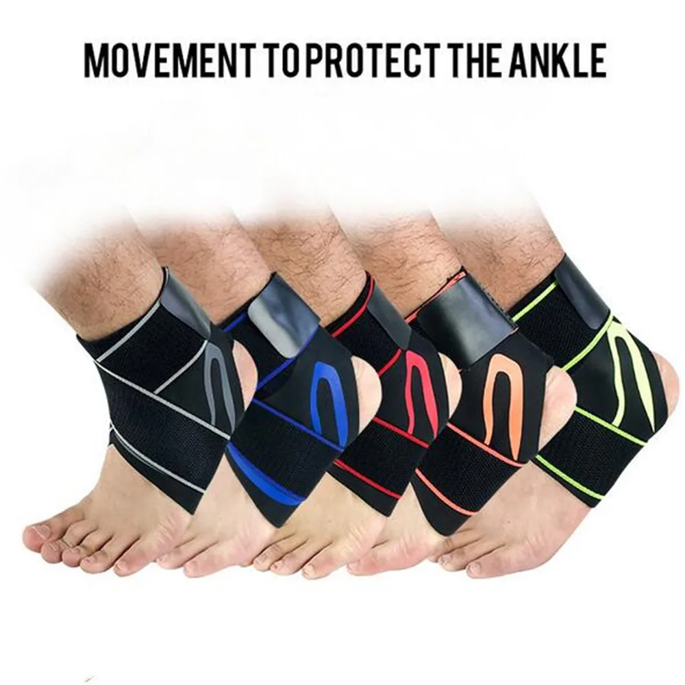 Тонкая дышащая поддержка лодыжки с фиксированным давлением бинты защиты