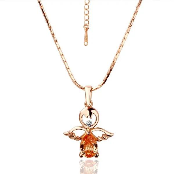 Акция горячая Распродажа Модный кулон с ангелом никелевые Элементы кристалла