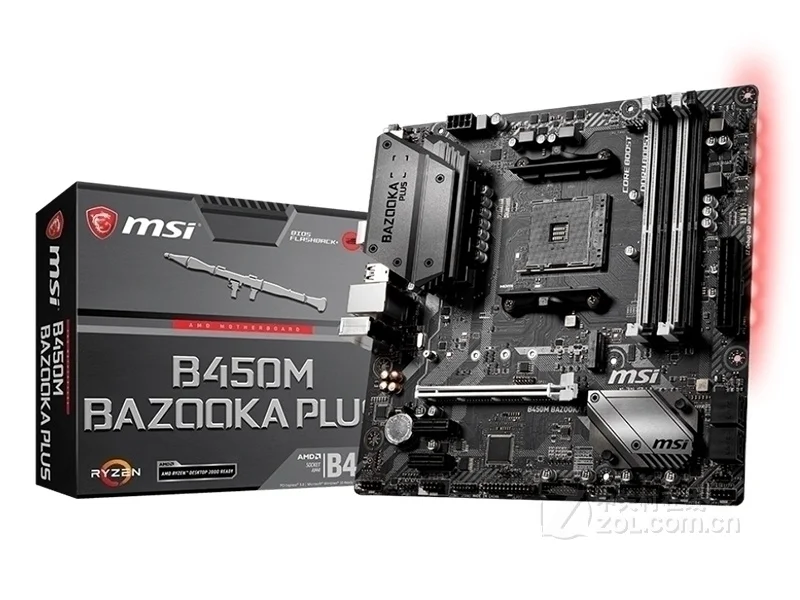 Оригинальная материнская плата MSI B450M BAZOOKA PLUS разъем AM4 DDR4 USB2.0 USB3.1 64 Гб B450 для