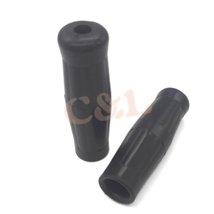 Motorcycle Bike 7/8&quot Black Retro Rubber Handle Bar Vintage Coke Bottle Hand Grip For Harley Truimph Cafe Custom | Автомобили и