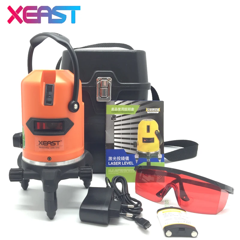 XEAST XE-69R, Новое поступление, 5 линий, 6 точек, лазерный уровень, 360, роторный крест, Лазерная линия, выравнивание с функцией наклона, продукт promot