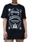 Kuakuayu HJN Ouija женская готическая Черная футболка гранж Swag оверсайз графическая футболка одежда на Хэллоуин