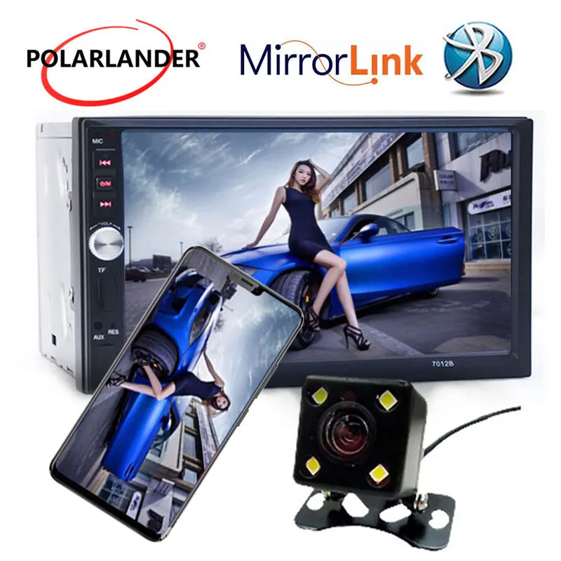 7012B 2 Din автомобильный FM Bluetooth Радио 7 дюймов Авто аудио стерео USB SD AUX в видео MP5