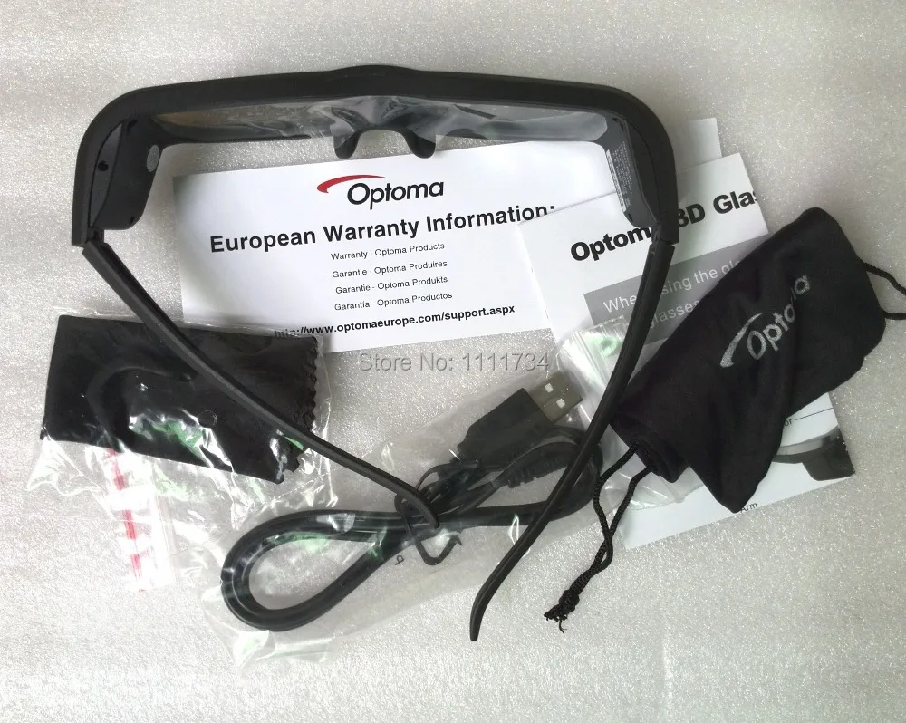 Бесплатная доставка оригинальные очки с активным затвором для 3d проектора Optoma DLP