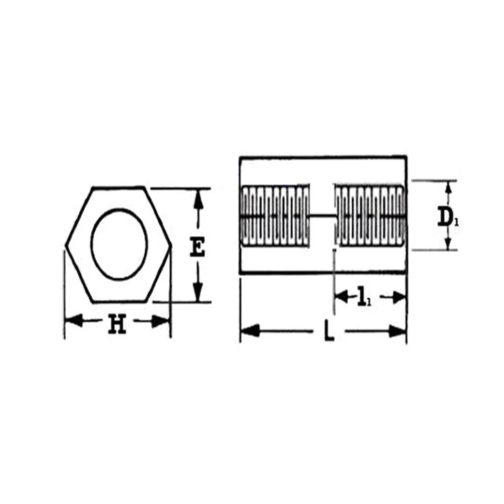 50 шт золотой цвет винт двойной проходной медный шестигранный Тип безопасности M3 *
