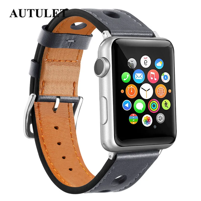 Запястье apple watch кожаные ремни 42 мм 38 женские и мужские Спорт браслет аксессуары