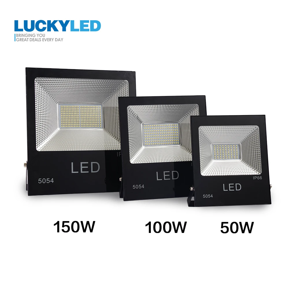 Счастливая светодиодный Светодиодный отражатель 20W 50W 100W 150W AC 220V 230V прожектор
