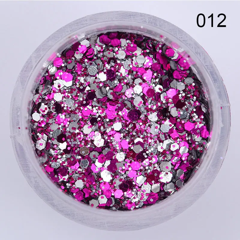 012 BORN PRETTY 1 г/кор. Блестки для ногтей смешанные цвета неровные хлопья сверкающие пайетки 3D дизайн украшения для ногтей - Цвет: 012