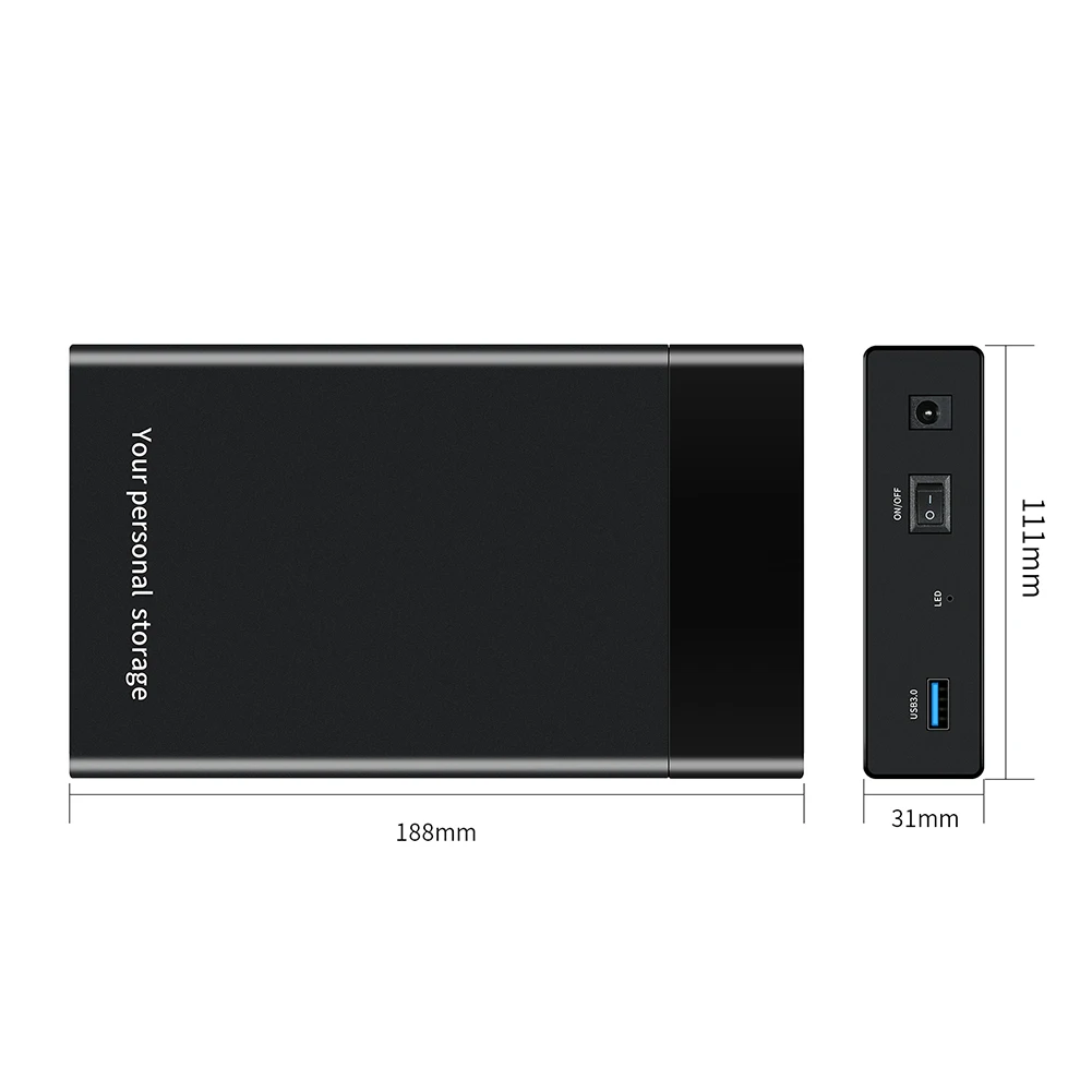 Высокоскоростной корпус для внешнего жесткого диска USB 3 0 2 5/3 5 дюйма SATA HDD|Корпус