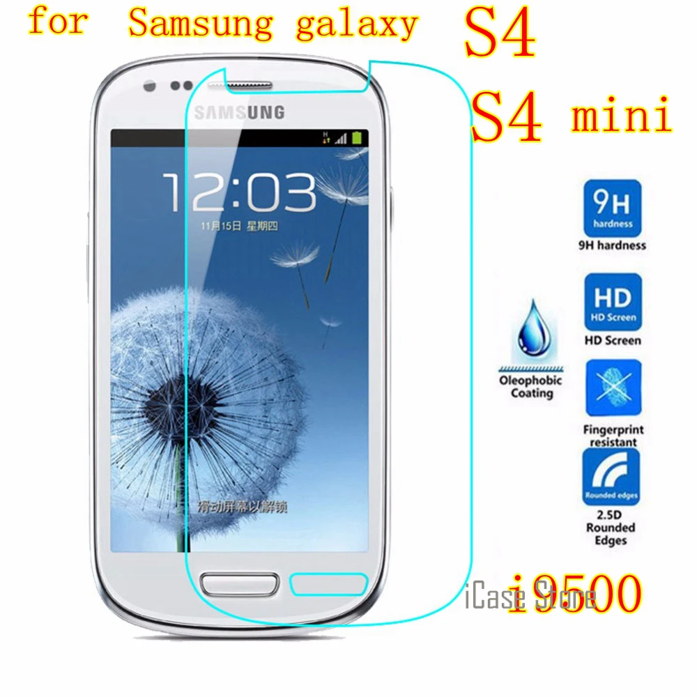 Для Samsung Galaxy S4 Mini чехол S IV Чехол защитный экран Плёнки закаленное стекло g9200 i9500 i9195