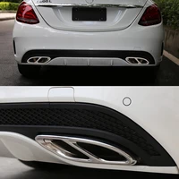 car accessories exhaust pipe tail cover trim for mercedes benz e class w213 w205 glc c a class a180 a200 w176 2015 2016 2017 amg