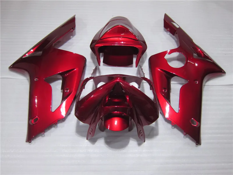 

Injection mold plastic fairing kit for Kawasaki Ninja ZX6R 03 04 wine red fairings set ZX6R 2003 2004 OT04