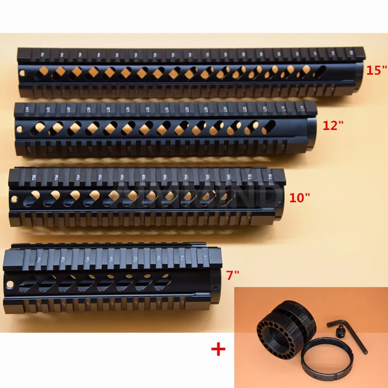 Тактическая Охота AR .223/5.56 10 дюймов Бесплатная поплавок Quad Rail Heavy Duty Handguard System AR-15 M16
